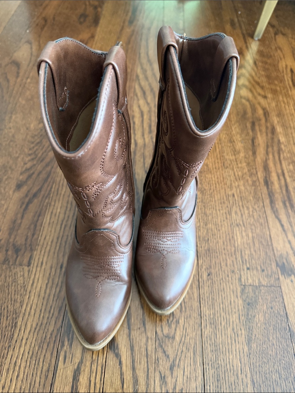Tucker + Tate Brown Embroidered Western Boots